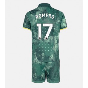 Tottenham Hotspur Cristian Romero #17 Dětské Alternativní dres komplet 2024-25 Krátký Rukáv (+ trenýrky)